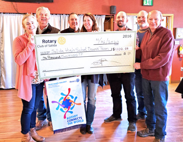 Rotary presents check to drama team